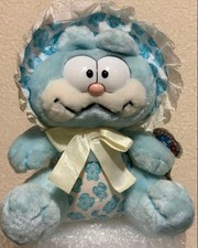 DAKIN Baby Garfield Blue Plush Vintage 1981 Early Model Collectible Item Used