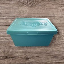 Vintage 1998 Pampers Baby Wipes Baby Fresh Empty Blue Plastic Container