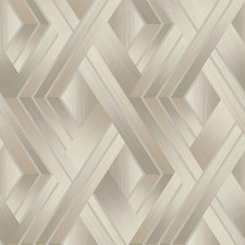 Holden Decor Tranquilo Geometric Taupe/Grey Metallic Wallpaper  Clearance stock