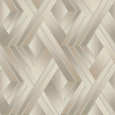 Holden Decor Tranquilo Geometrisch Taupe/Grau Metallic Tapete Lagerauflösung