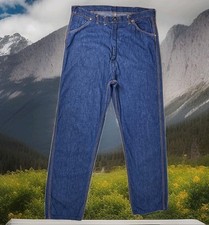 Vintage Wrangler Jeans Mens 36x33 Orange Stitch Scovill Zipper 70s