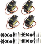 4PCS DM996R Servo,Metal Gear High Speed Torque 13kg Digital Servo Motor for RC
