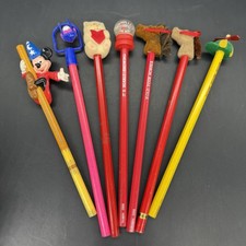 Vintage Pencil & Topper Lot of 7 Disney Micke...