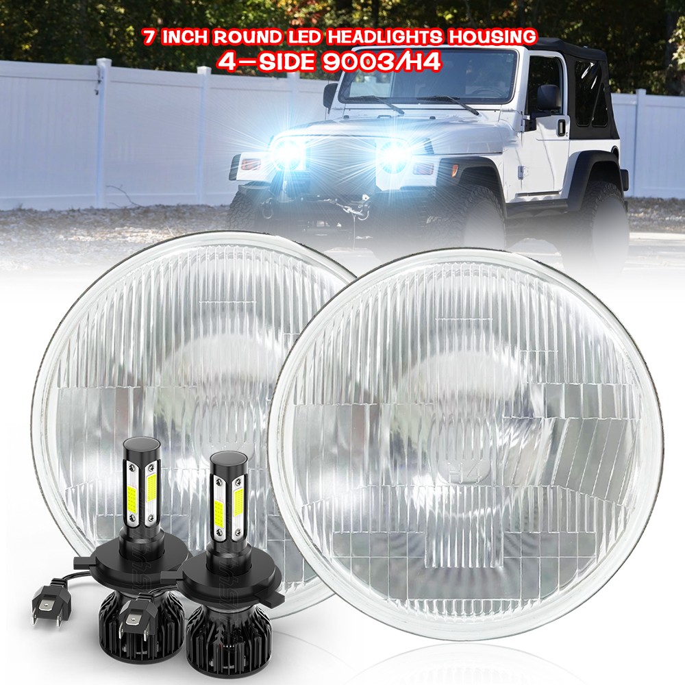 S51系インフィニティFX左ヘッドライト For 1986-1995 Suzuki Samurai 40W 7inch Round LED Headlights Hi/Lo