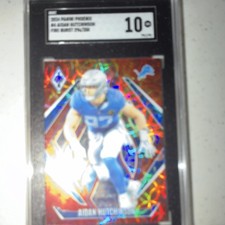 Panini 2024 Phoenix Aidan Hutchinson #4 Fire Burst /350 SGC 10 Detroit Lions