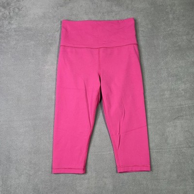 Athleta Womens XS Pink Elation Crop 3/4 Leggings High Rise Yoga Pants Activewear
