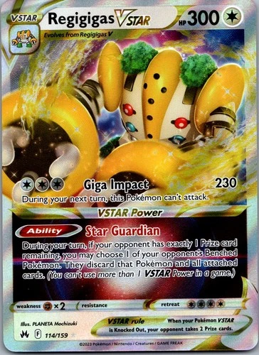 Regigigas VSTAR 114/159 Crown Zenith Ultra Rare  NM