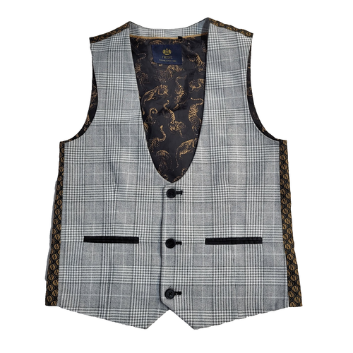 Next Grey Check Waistcoat Smart Formal UK Boy's Age 10 Yrs 29