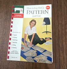 Vintage 1960 Singer Sewing Library Booklet 105 How to Lay Out a Pattern and Cu