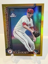 2025 Topps Pro Debut #PD-14 Alex Clemmey GOLD FOIL /50 Fredericksburg Nationals