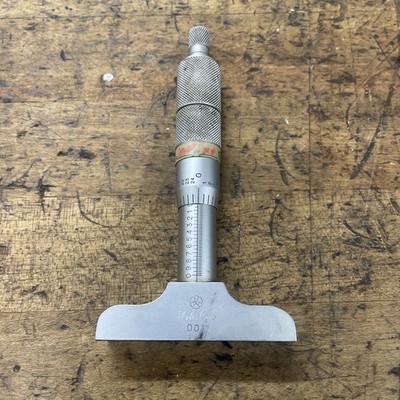 Mitutoyo 0-1 Depth Micrometer 2 1/2 Base .001