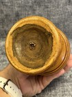 c.1840 Antique Lignum Vitae Woodenware Sugar Bowl, 19th Century Primitive — photo 6