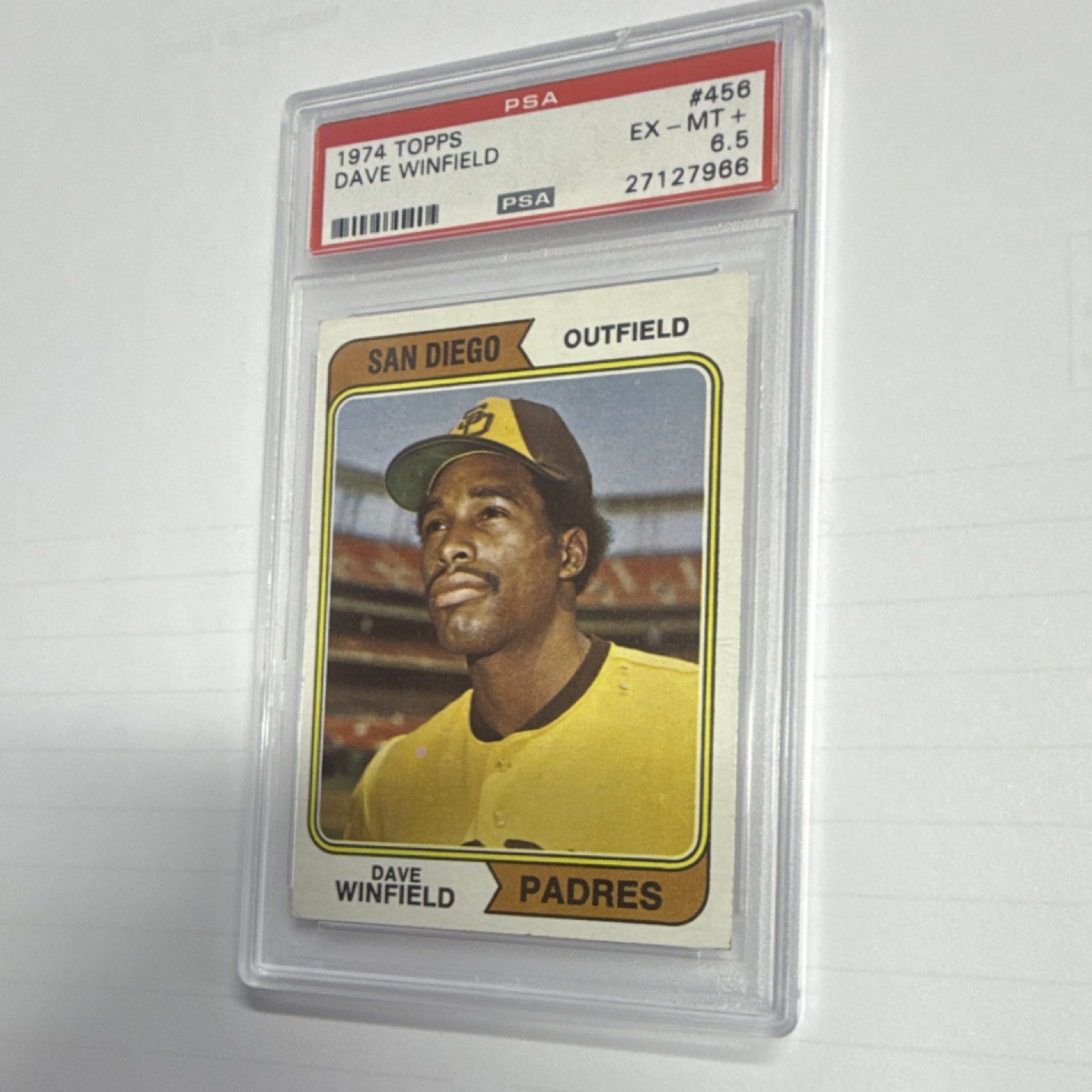 Topps 1974 Dave Winfield Rookie #456 PSA 6.5 San Diego Padres Baseball Card