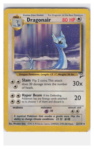 Dragonair Rare Base Set 2 022/130 LP