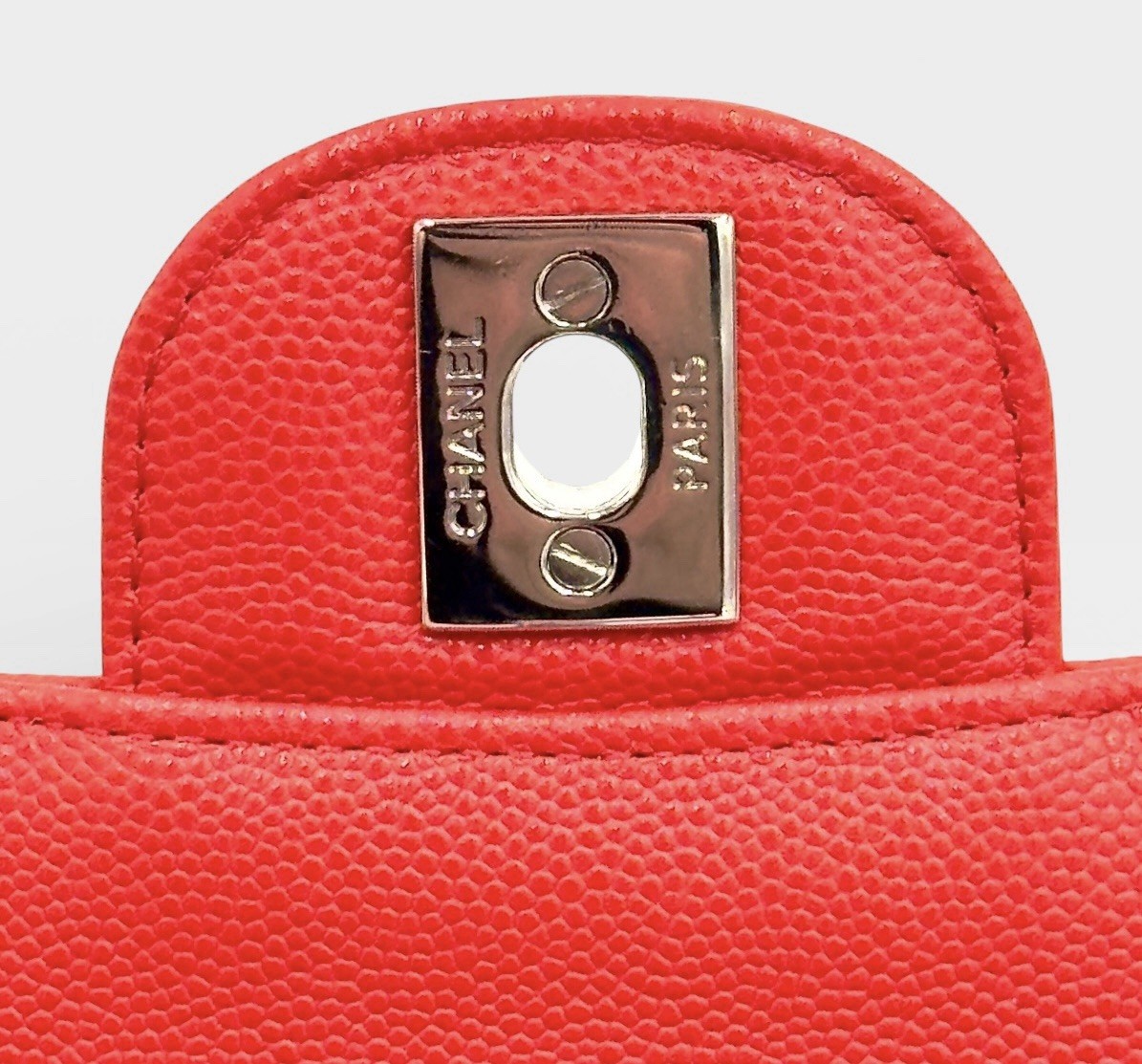 CHANEL Rectangular Flap Mini Caviar Chevron Leath… - image 15