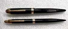 1940's Eversharp "Standard" Skyline Black Pen/Pencil set with G.F. Derby