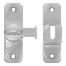 1 Set Zinc Alloy Door Latch Lock with Anti Theft Design Silver