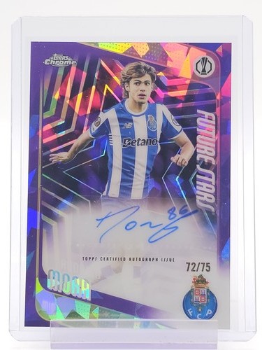 RODRIGO MORA 2025-26 TOPPS CHROME UCC PURPLE SAPPHIRE FUTURE STAR AUTO /75 Q2723