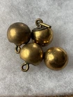 4 Non-Dug Civil War Period ZOUAVE BRASS BALL BUTTONS