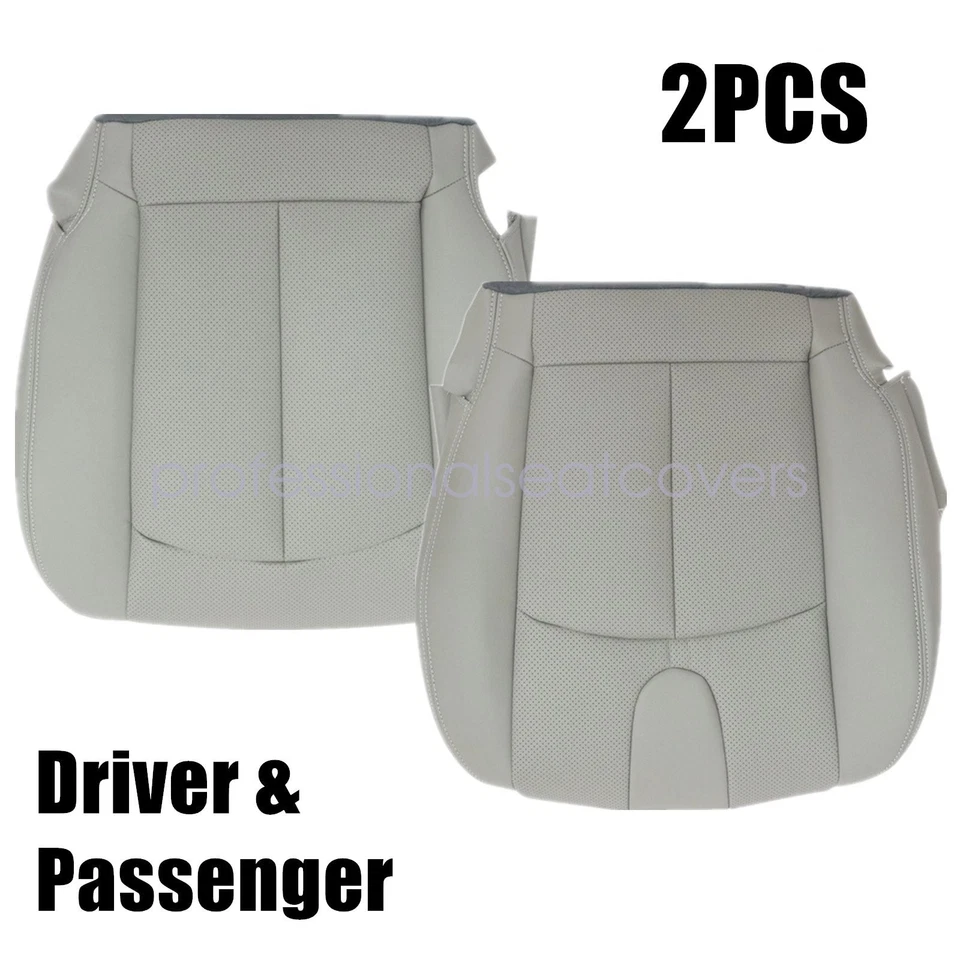 Cubierta de asiento de cuero perforado inferior delantera gris piedra para Infiniti G37 2008-2013 Foto 2 de 4