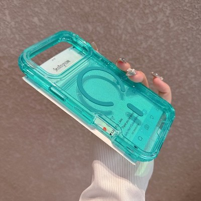Heavy Duty Hard Glitter Clear Mag-Safe Case For iPhone 17 Pro Max 16 15 14 13 12