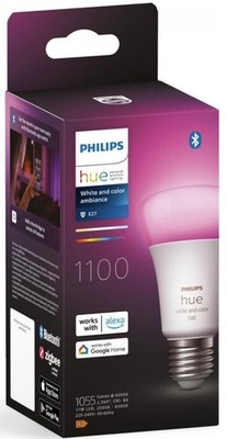 Philips Hue White & Color Ambiance E27 LED Glühbirne 1100 Lumen RGB Lampe
