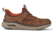 Image of SKECHERS SLIP INS ARCH CROSSER EMERIC TRAINERS BROWN SIZE 11 EU 46 RRP £79.00