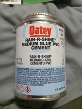 Oatey Cement Low VOC 8 Oz. Blue 30891 Rain-R-Shine Medium Blue PVC Cement