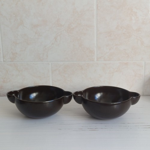 Sagaform Pasta Suppenschale X2 dunkelbraun Keramik D 15 cm schwedisch Jon Eliasson 2006