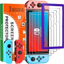 IMBZBK 4 Pack Screen Protector for Nintendo Switch 2017 Tempered Glass Accessori