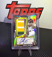 2026 Topps Finest Colby Thomas Finest Rookie Patch Autograph Relic #RPA-CT A’s