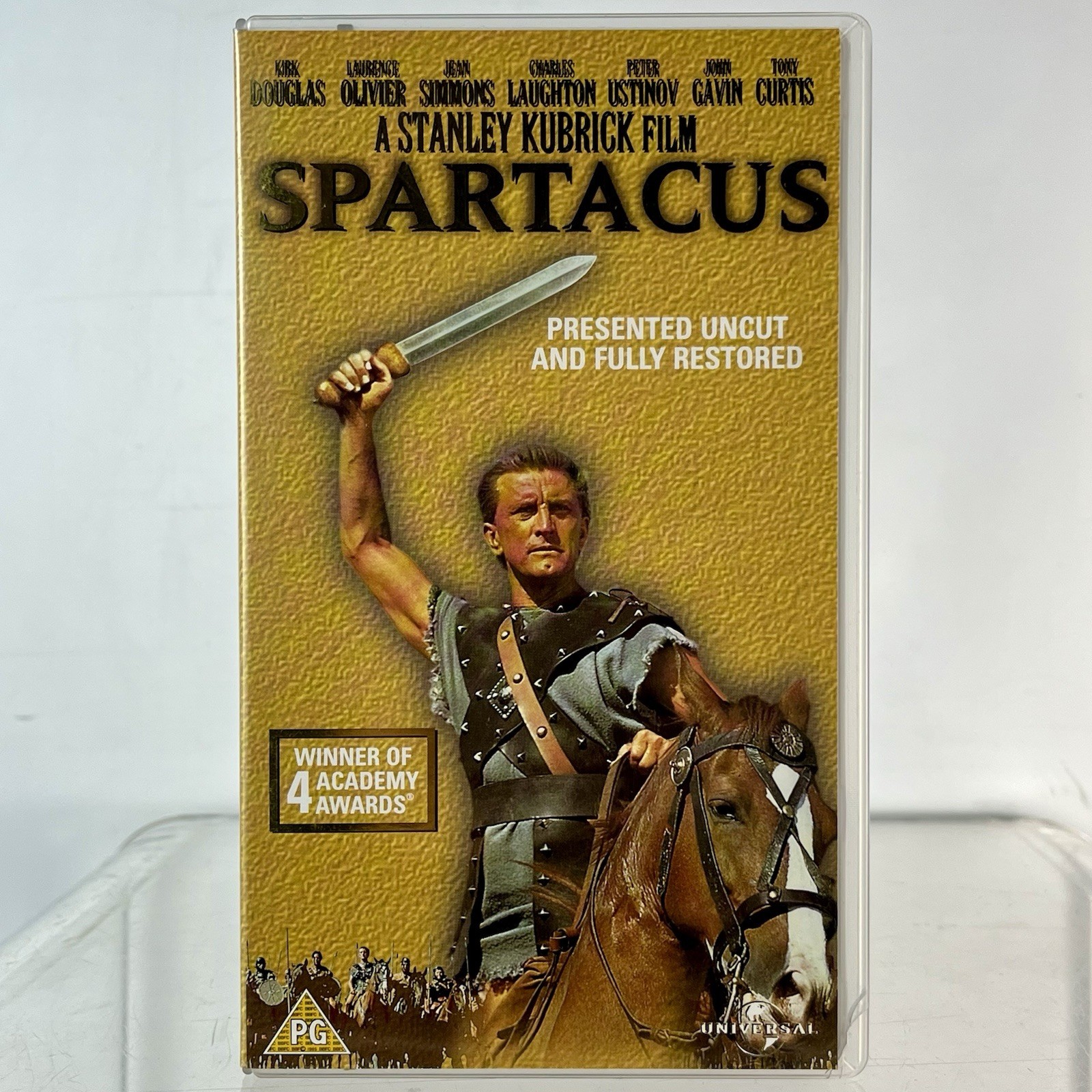 SPARTACUS Video Tape VHS CASSETTE PAL 1960 Kubrick Douglas Olivier Ustinov