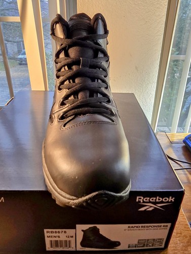 Reebok Arbeit Herren 6" Rapid Response Weiche Spitze Taktische Stiefel Schwarz RB8678 12 M/D - Bild 3 von 7