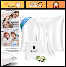 21 Momme Mulberry Silk Pillowcase with Zipper - Soft, Breathable, Cool for Hair
