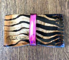 RARE Vintage Roberto Cavalli Y2K Sunglasses Case Animal Print Pink Strap