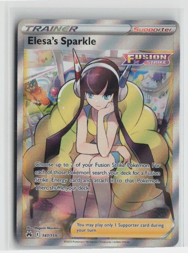 Elesa's Sparkle (Full Art) 147/159 Pokemon SWSH: Crown Zenith UR Holofoil NM