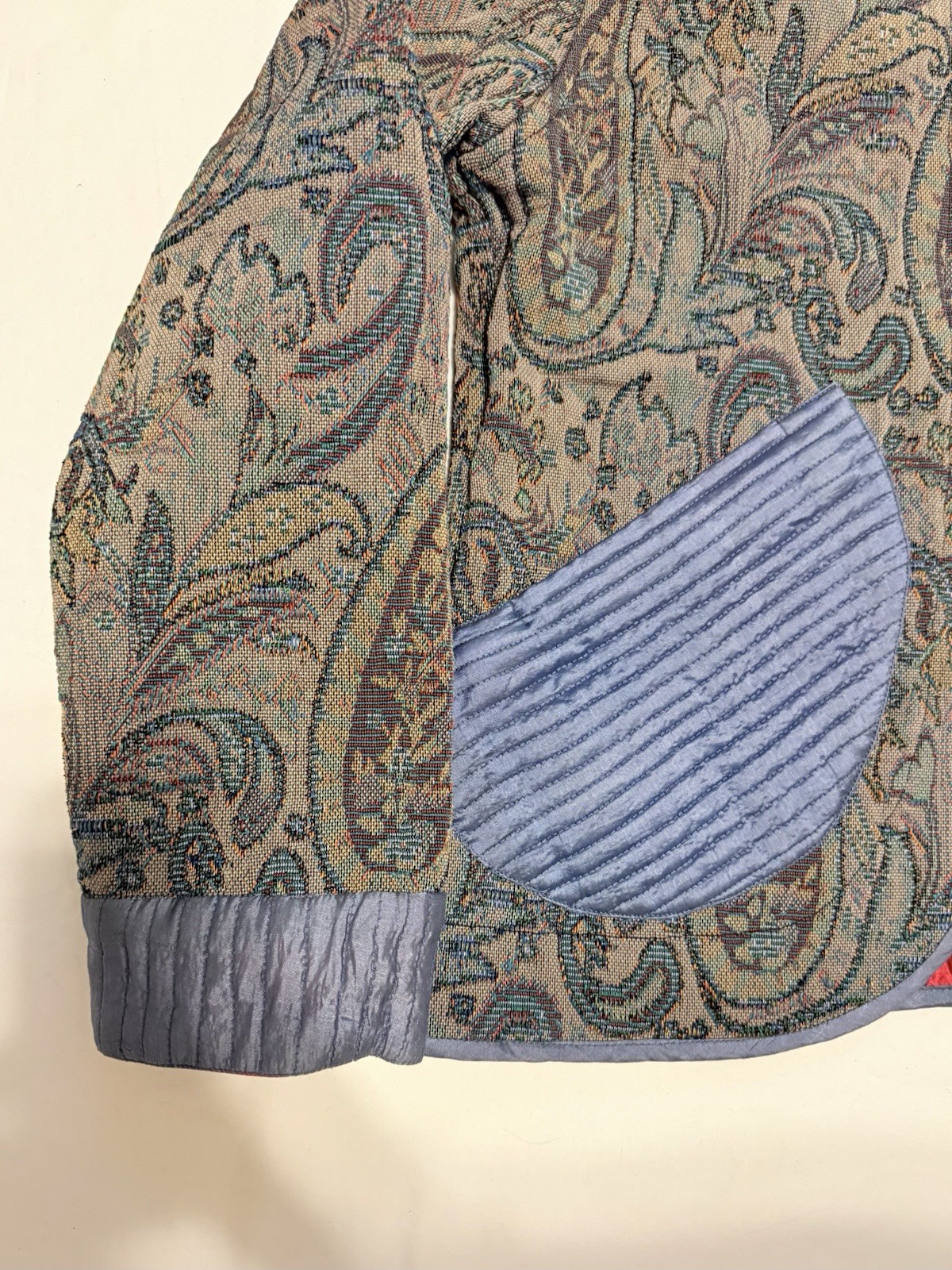 Reversible Tapestry Open Front Jacket Women's siz… - image 2