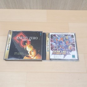 SEGA SATURN CONSOLE JAPAN WHITE Bundle with 2 Controllers 8 Games &Memory tested