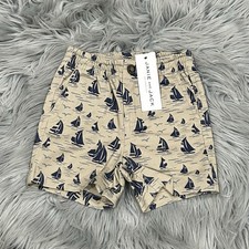 Janie And Jack Sailboat Print Twill Short Size 6-12 Month  36 NIB