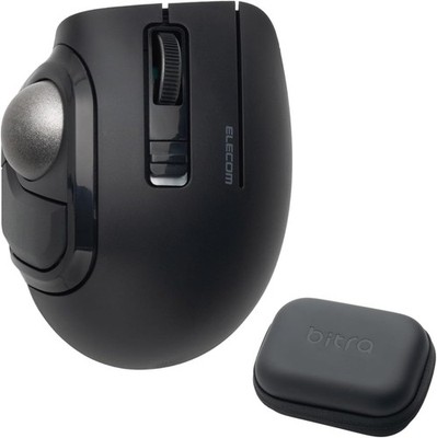 ELECOM Bitra Trackball Mouse Bluetooth 5 Buttons Black Portable Compact Japan