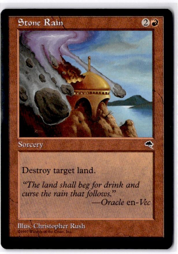 Stone Rain 206 Common Tempest Magic: The Gathering Near Mint