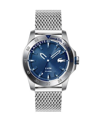Large Stainless mesh Lacoste 2011217 Regatta Men's Watch blue dial