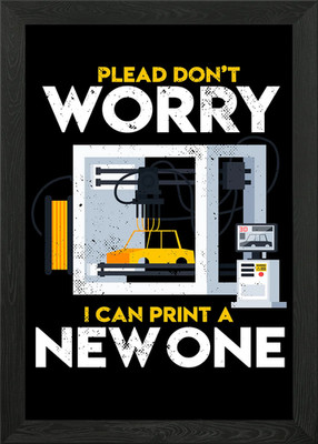 3D Printer Design Modeling Framed Wall Art Poster Canvas Print Picture