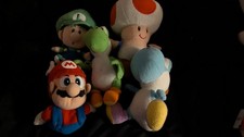 Mario Yoshi Toad Luigi Plush Lot