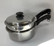 Saladmaster 1.5 Qt Saucepan Steamer Insert & Vapo Lid T304S Stainless Steel USA