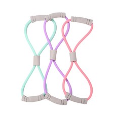 3 Colors Figure 8 Resistance Band - Elastic Fitness Rope for Arm, Back, Shoul...