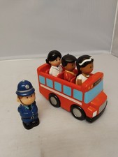 ELC Happy Street Happyland Vintage school  Bus & 4 Figures
