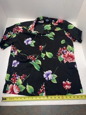 VTG SHORELINE Hawaii Shirt Short Sleeve Button Front Size M Polyester Style 500