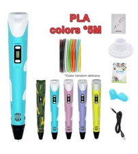 3D Printing Pen Set - 3D Pen with PLA Filament Creative Toys BLUE / PINK