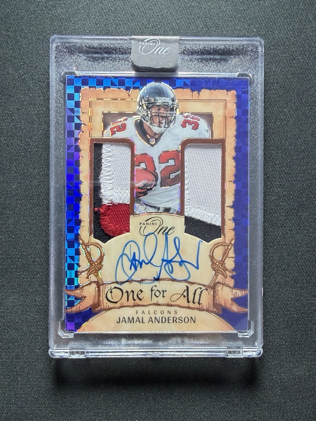 2023 Panini One Football Jamal Anderson Patch Auto 01/75 Falcons